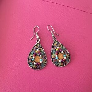 Multicolor Teardrop Earrings